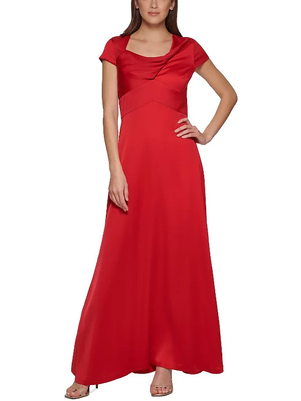 Lace Detail Party Dress for Sophisticated Touch -Womens Cap Sleeve Maxi Evening Dress Lace Detail Party Dress for Sophisticated Touch -Womens Cap Sleeve Maxi Evening Dress