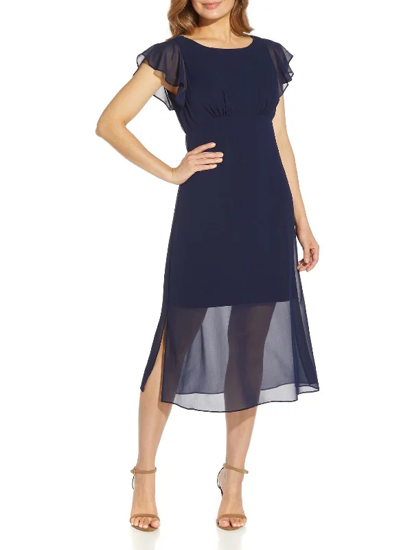 Cold Shoulder Party Dress for Trendy Look -Womens Chiffon Illusion Cocktail and Party Dress Cold Shoulder Party Dress for Trendy Look -Womens Chiffon Illusion Cocktail and Party Dress