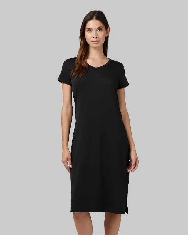 Stylish Cotton Shirt Dress-WOMEN'S COOL T-SHIRT DRESS