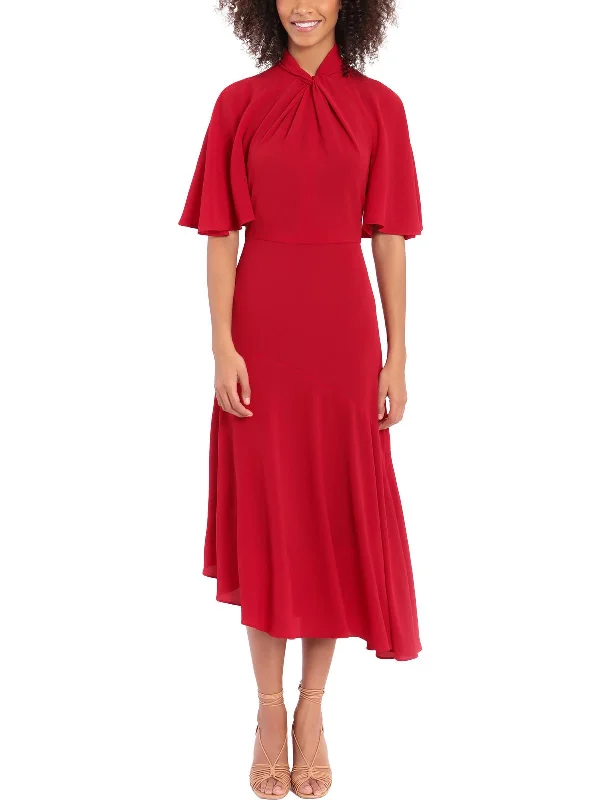 Vintage Party Dress for Retro Look -Womens Crepe Midi Cocktail and Party Dress