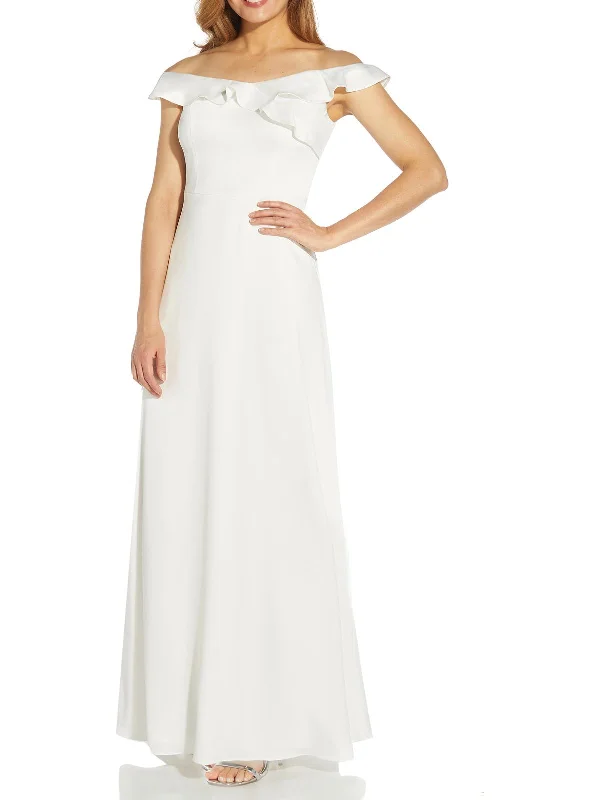 Satin Slip Dress for Sexy Evening Look -Womens Crepe Wedding Evening Dress