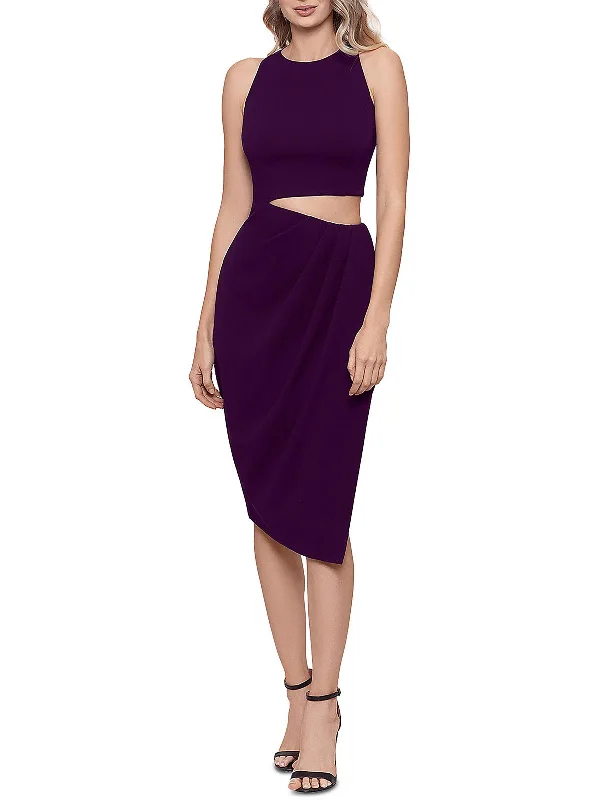 Backless Sequin Party Dress for Glamour -Womens Cut-Out Knee-Length Cocktail and Party Dress