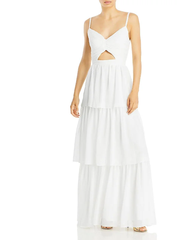 Bodycon Sequin Party Dress for Bold Statement -Womens Cut-Out Tiered Evening Dress