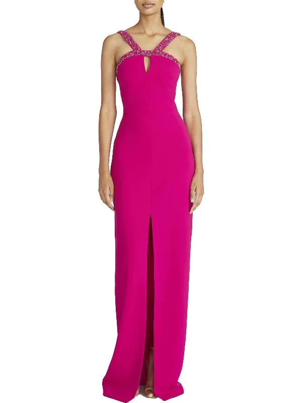 High-Low Hem Party Dress for Unique Style -Womens Embellished Long Evening Dress