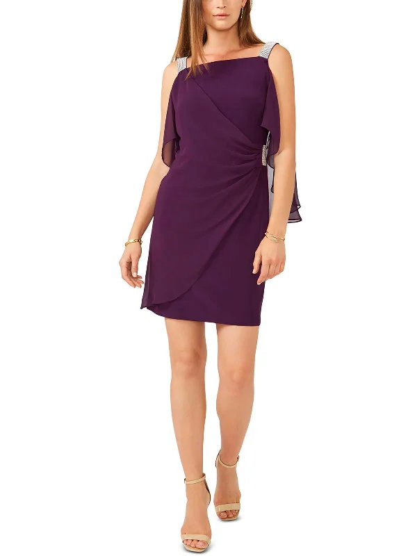 Plus-Size Party Dress for Curvy Women -Womens Embellished Mini Cocktail and Party Dress