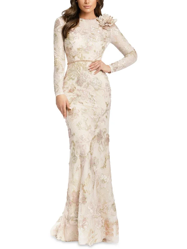 Bohemian Party Dress for Casual Glam -Womens Embroidered Long Evening Dress
