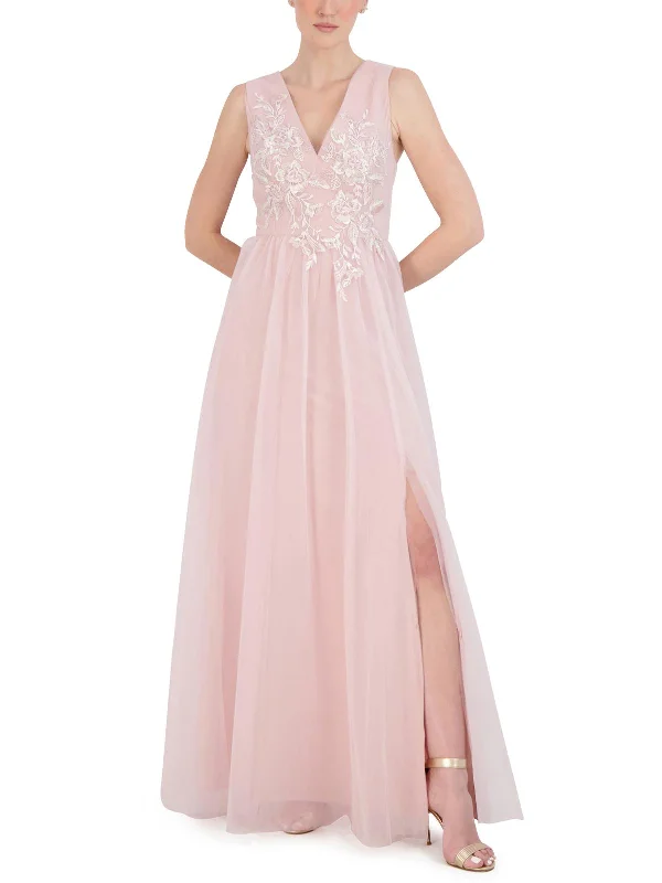 Strapless Bodycon Party Dress for Bold Vibe -Womens Embroidered Maxi Evening Dress