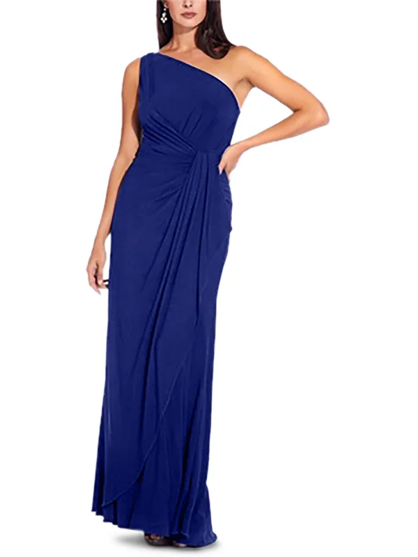 Elegant Burgundy Party Dress for Special Event -Womens Faux Wrap Long Evening Dress Elegant Burgundy Party Dress for Special Event -Womens Faux Wrap Long Evening Dress