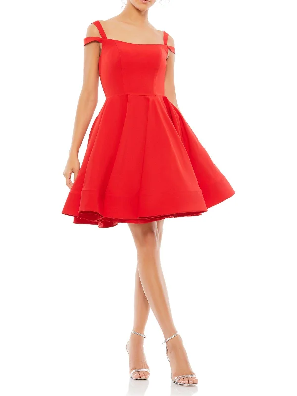 Pastel Party Dress for Light, Elegant Look -Womens Flare Mini Cocktail and Party Dress