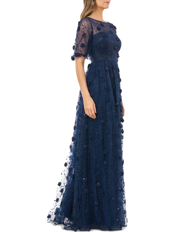 Simple Red Party Dress for Bold Statement -Womens Floral A-Line Formal Dress