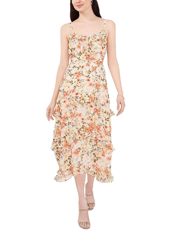 All-Black Party Dress for Versatile Style -Womens Floral Maxi Evening Dress