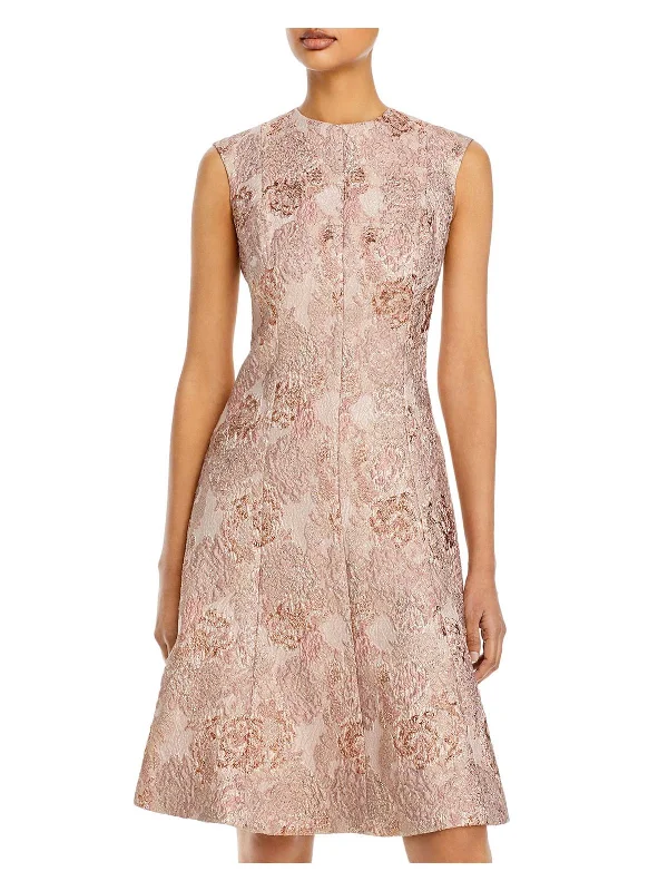 Wrap Party Dress for Flattering Silhouette -Womens Jacquard Metallic Cocktail and Party Dress Wrap Party Dress for Flattering Silhouette -Womens Jacquard Metallic Cocktail and Party Dress