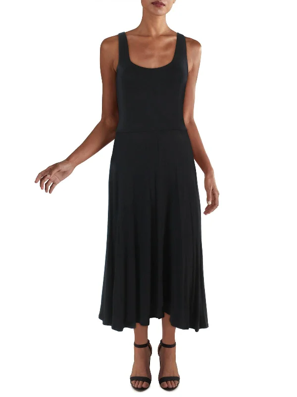 Satin Slip Dress with Ruffle Hem -Slip Dress with Satin and Lace for Evening -Womens Jersey Maxi Slip Dress
