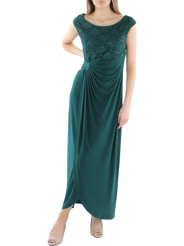 Cutout Party Dress for Bold Appeal -Womens Lace Overlay Prom Party Dress