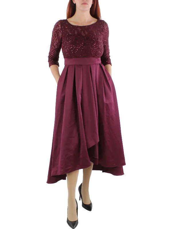Chic Cold-Shoulder Party Dress for Evening Wear -Womens Lace Sequined Evening Dress Chic Cold-Shoulder Party Dress for Evening Wear -Womens Lace Sequined Evening Dress