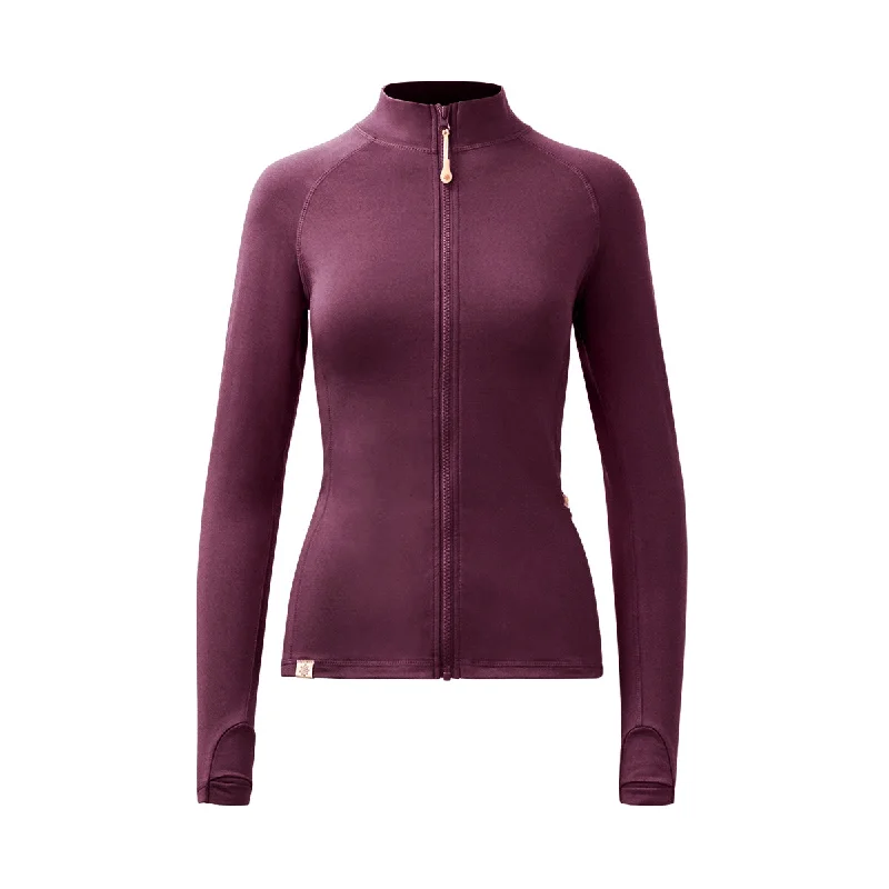Women's Knit Long Sleeve T-shirt -Women's Long Sleeve Full Zip Active Fleece