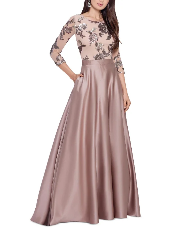 Open Back Mini Party Dress for Sexy Look -Womens Mesh Embellished Evening Dress
