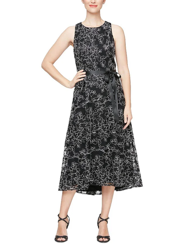 Plus-Size Party Dress for Curvy Women -Womens Mesh Hi-Low Cocktail and Party Dress