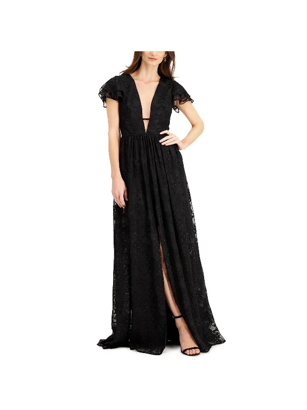 Backless Sequin Party Dress for Glamour -Womens Metallic Maxi Evening Dress
