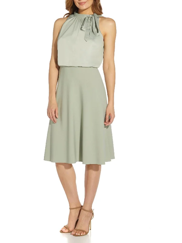 Stylish Wrap Party Dress for Evening Event -Womens Mixed Media Prom Cocktail and Party Dress