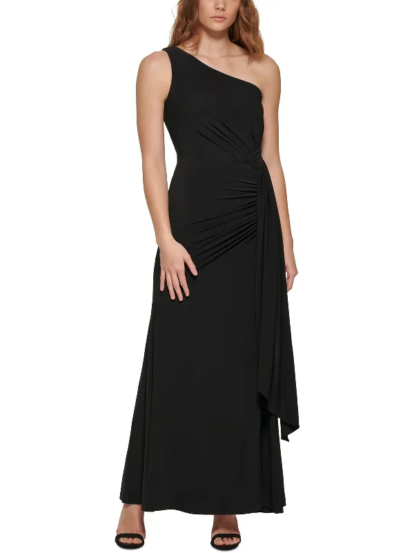 Short Sleeve Party Dress for Summer Gatherings -Womens One Shoulder Formal Evening Dress Short Sleeve Party Dress for Summer Gatherings -Womens One Shoulder Formal Evening Dress