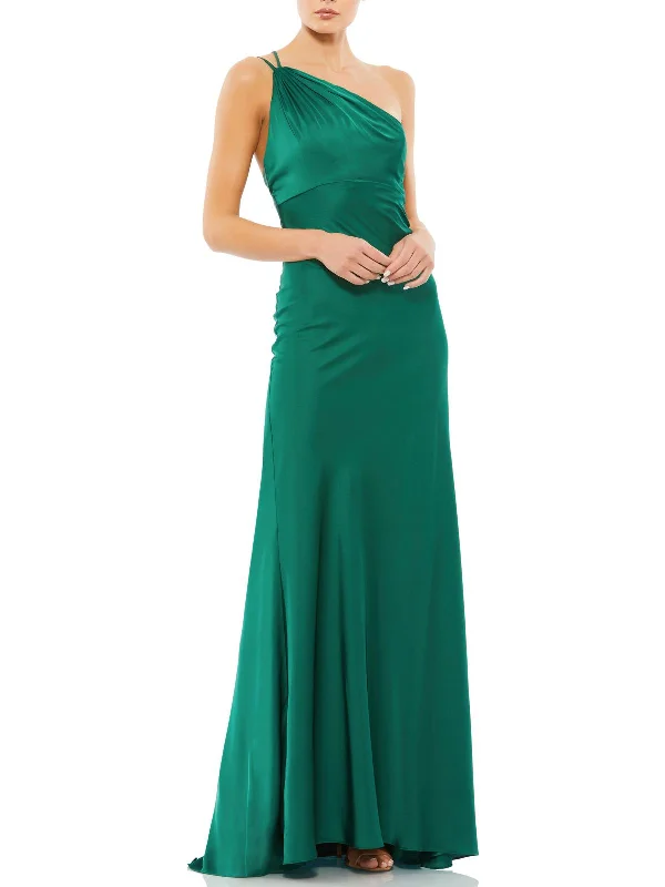 Bodycon Sequin Party Dress for Bold Statement -Womens One Shoulder Maxi Evening Dress