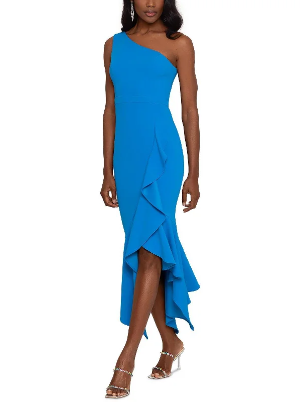 Black and Gold Party Dress for Luxury Look -Womens Panel Hi Low Cocktail and Party Dress