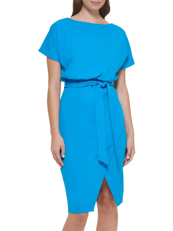 Satin Mini Party Dress for Special Occasion -Womens Roundneck Knee-Length Cocktail and Party Dress Satin Mini Party Dress for Special Occasion -Womens Roundneck Knee-Length Cocktail and Party Dress