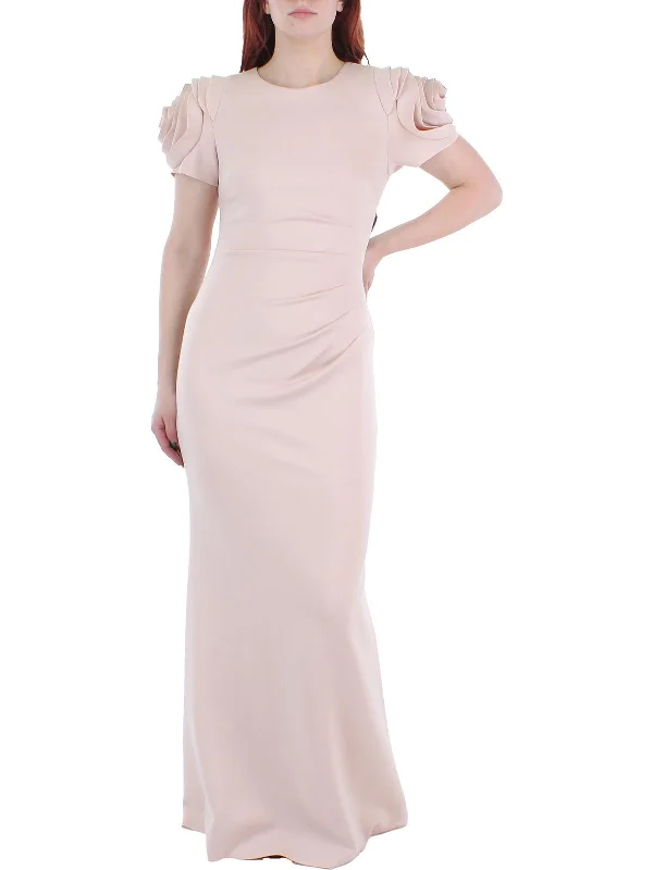 Elegant Burgundy Party Dress for Special Event -Womens Ruched Fit & Flare Evening Dress Elegant Burgundy Party Dress for Special Event -Womens Ruched Fit & Flare Evening Dress