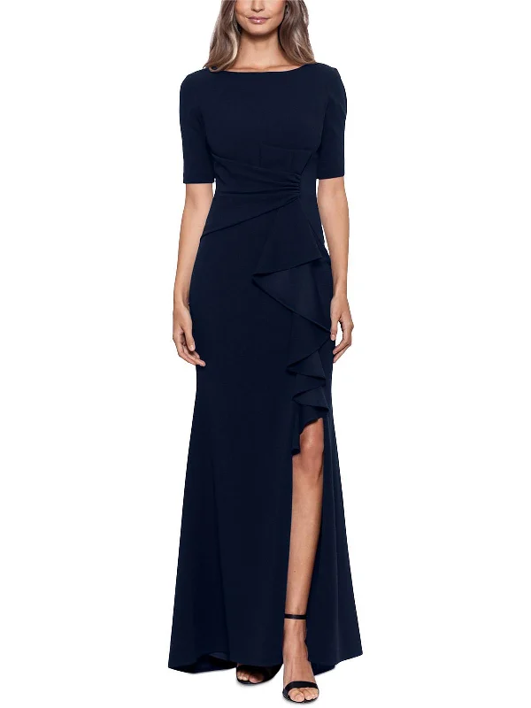 Sequin Backless Party Dress for Evening Fun -Womens Ruched Maxi Evening Dress