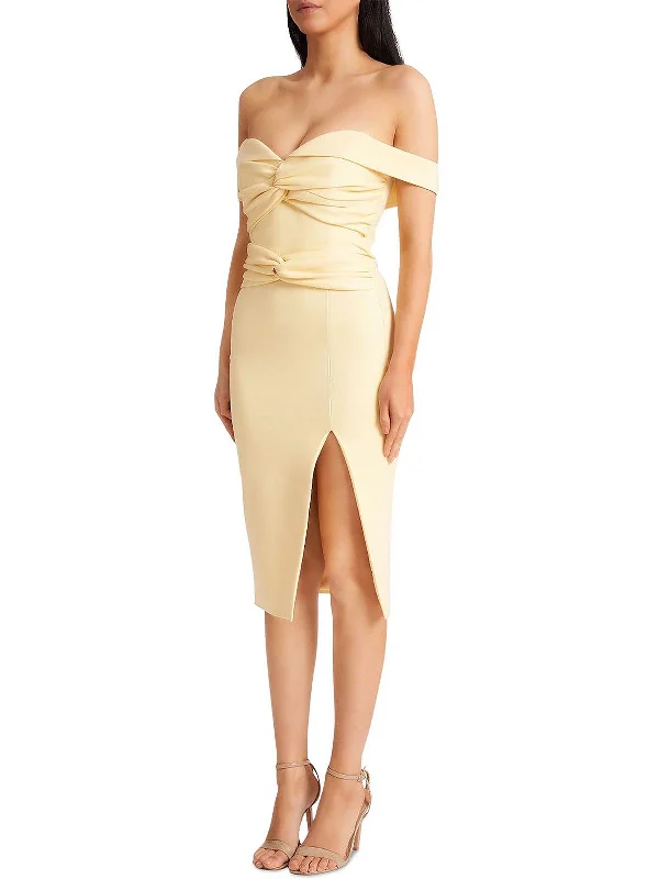 Shift Party Dress for Modern Style -Womens Ruched Off-The-Shoulder Cocktail and Party Dress Shift Party Dress for Modern Style -Womens Ruched Off-The-Shoulder Cocktail and Party Dress