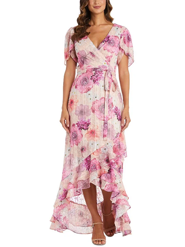 Soft Sheer Party Dress for Feminine Vibe -Womens Ruffled Long Evening Dress
