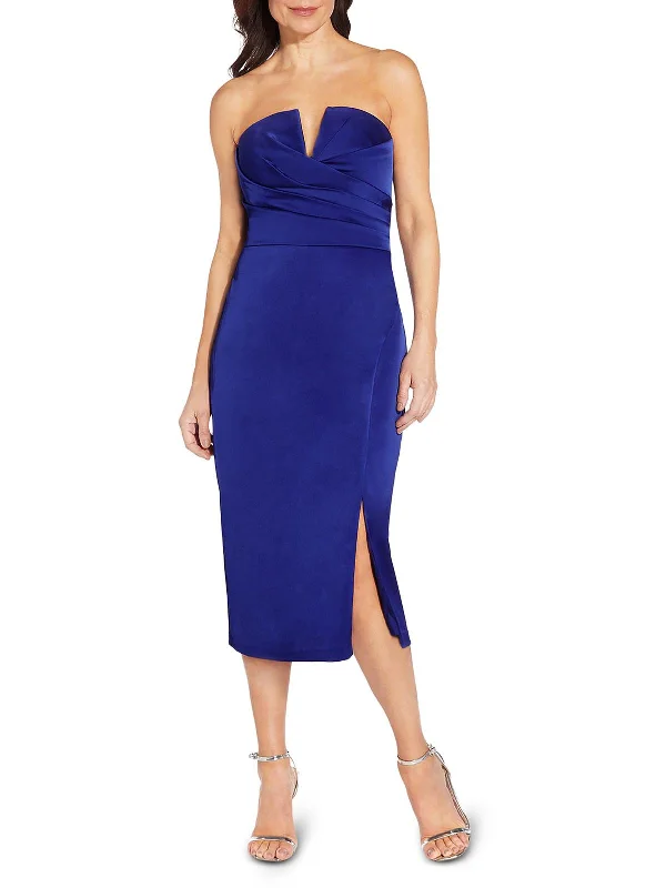 Asymmetrical Party Dress for Unique Look -Womens Satin Mini Cocktail and Party Dress Asymmetrical Party Dress for Unique Look -Womens Satin Mini Cocktail and Party Dress