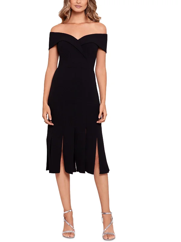 Tuxedo Party Dress for Formal Dinner -Womens Semi-Formal Midi Cocktail And Party Dress