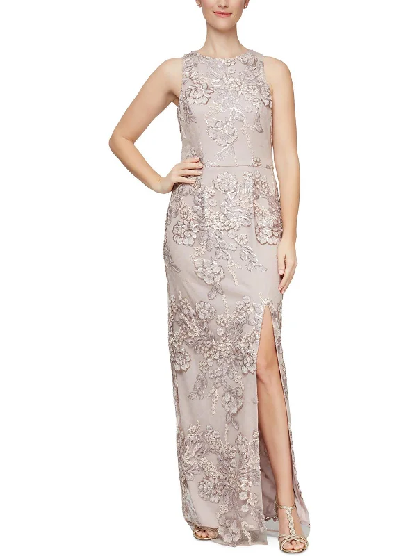 Asymmetrical Party Dress for Edgy Style -Womens Sequined Formal Evening Dress