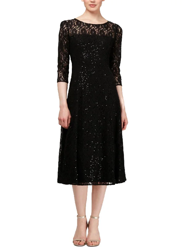 Two-Piece Party Dress for Unique Style -Womens Sequined Lace Cocktail Dress