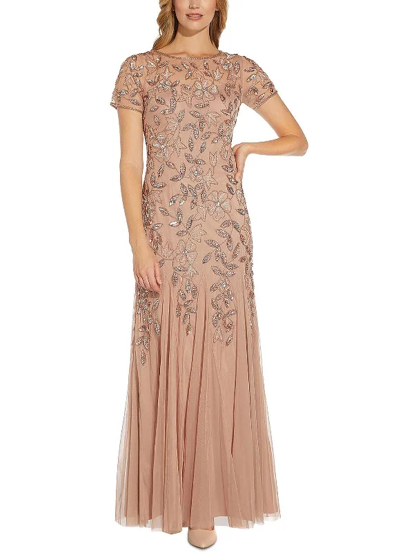 Off-shoulder Bodycon Party Dress for Night Events -Womens Sequined Maxi Evening Dress