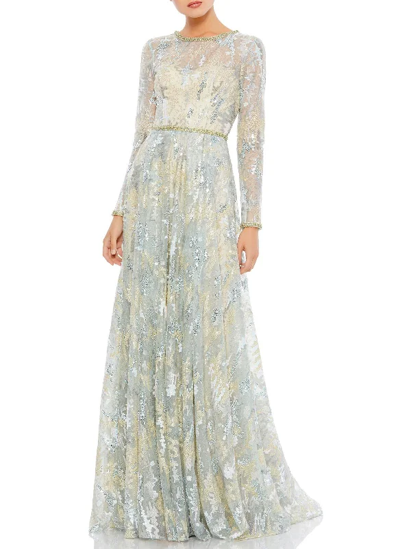 Ruffled Off-the-Shoulder Party Dress for Flirty Vibe -Womens Sequined Maxi Evening Dress Ruffled Off-the-Shoulder Party Dress for Flirty Vibe -Womens Sequined Maxi Evening Dress