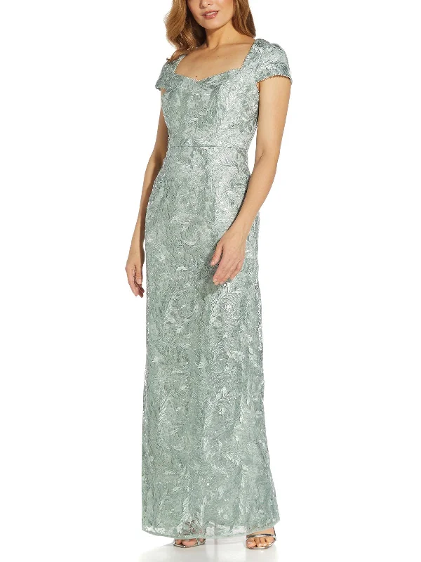 Black and White Party Dress for Classic Appeal -Womens Sequined Maxi Evening Dress
