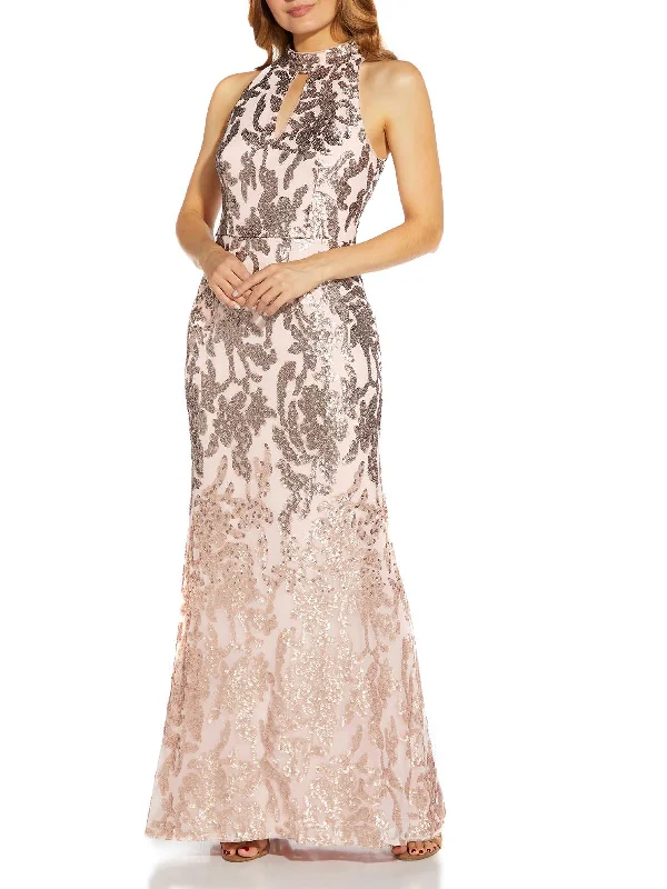Full Skirt Party Dress for Retro Style -Womens Sequined Prom Evening Dress
