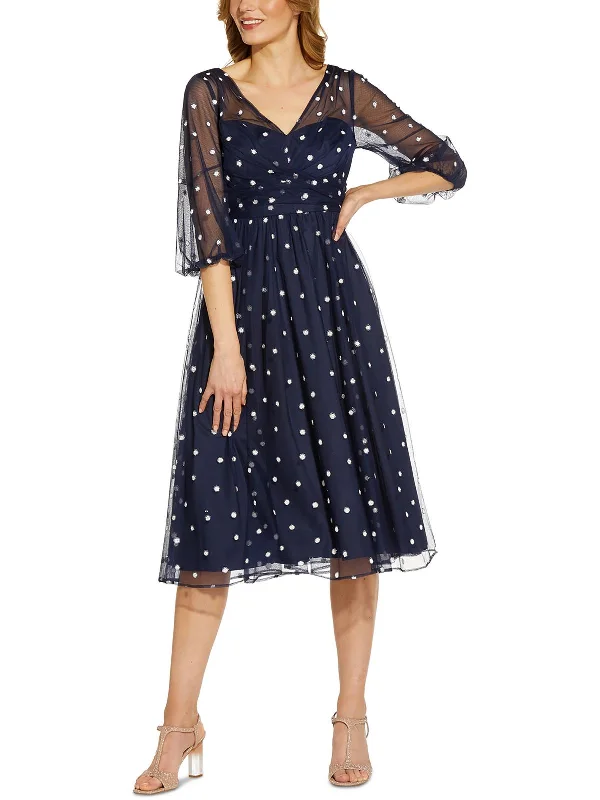 Strapless Party Dress for Elegant Look -Womens Slouchy Midi Cocktail and Party Dress
