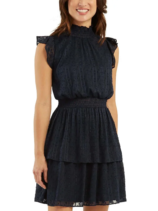 Ruched Party Dress for Flattering Fit -Womens Smocked Midi Cocktail and Party Dress Ruched Party Dress for Flattering Fit -Womens Smocked Midi Cocktail and Party Dress