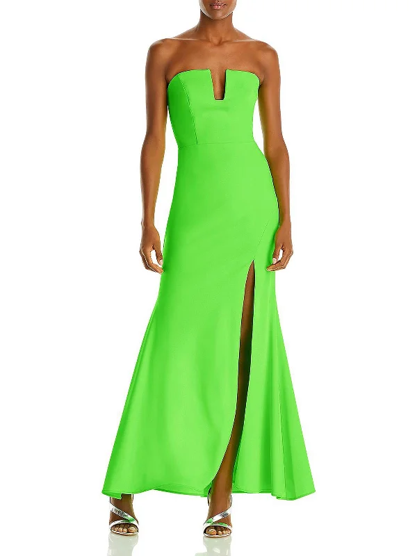 Asymmetrical Party Dress for Edgy Style -Womens Strapless Formal Evening Dress