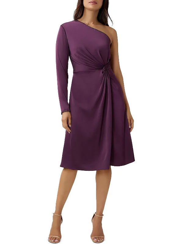 Tiered Party Dress for Extra Volume -Womens Twist Front Midi Cocktail and Party Dress