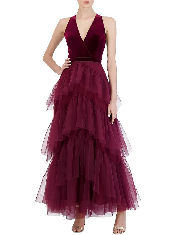Vintage Inspired Party Dress for Retro Glam -Womens Velvet Long Evening Dress