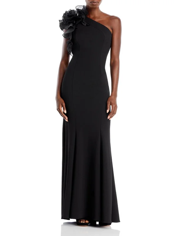 Plunging V-neck Party Dress for Sexy Feel -Womens Velvet Maxi Evening Dress