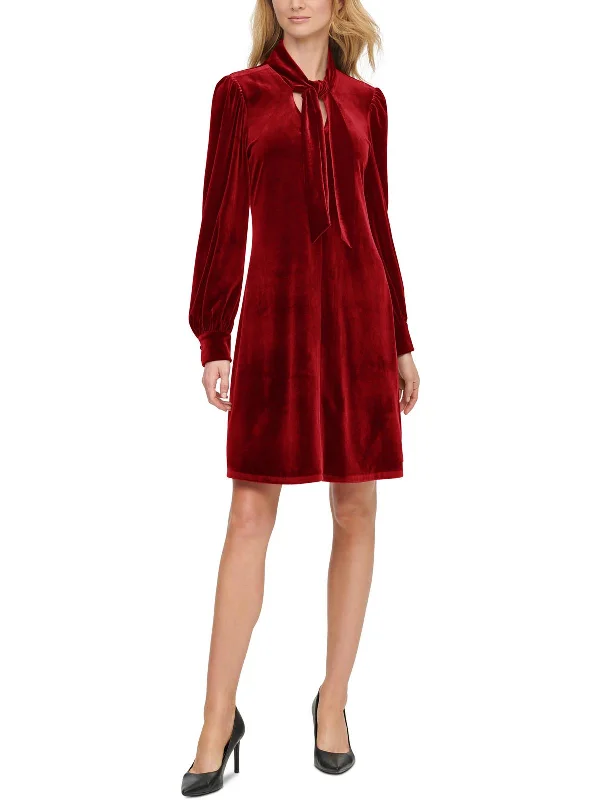 Glamorous Evening Party Dress -Womens Velvet Mini Cocktail and Party Dress