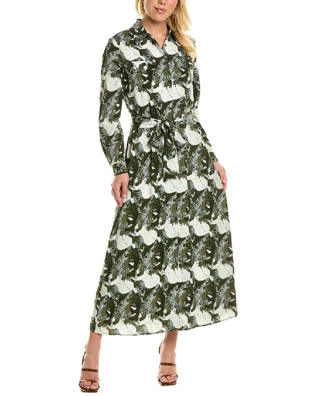 Woolen Shirt Dress-YAL New York Maxi Shirtdress