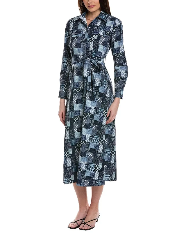 Twisted Shirt Dress-YAL New York Pocket Shirtdress
