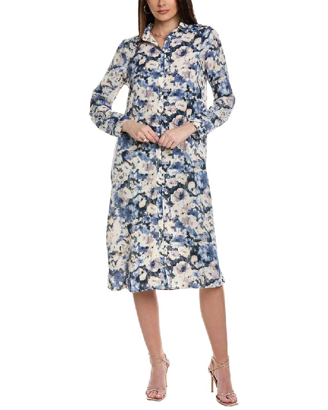 High Neck Shirt Dress-YAL New York Shirtdress